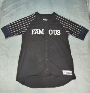 Famous Stars and Straps Vintage Baseball Jersey Mens Black 2XL